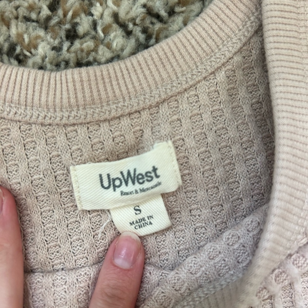 UpWest Waffle Knit Cropped Tank - S - Picture 2 of 2